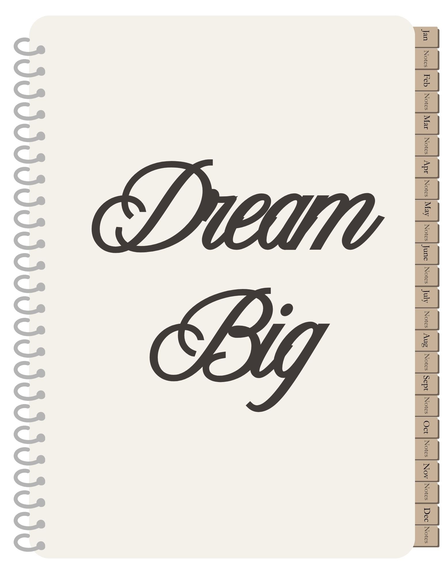 LMS Designz Dream Big beige welcome page
