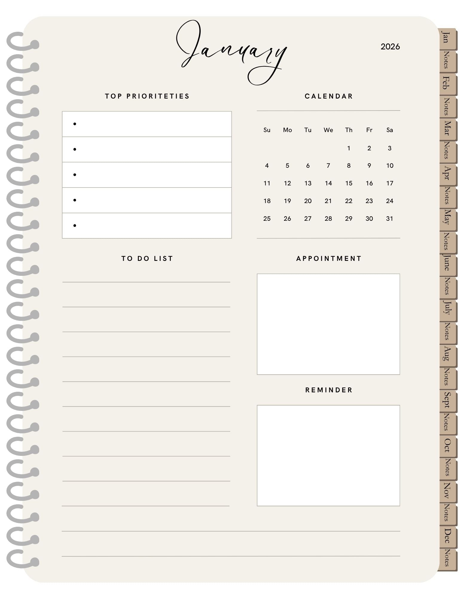 LMS Designz 2026 Sophistication Planner - LMS Designz